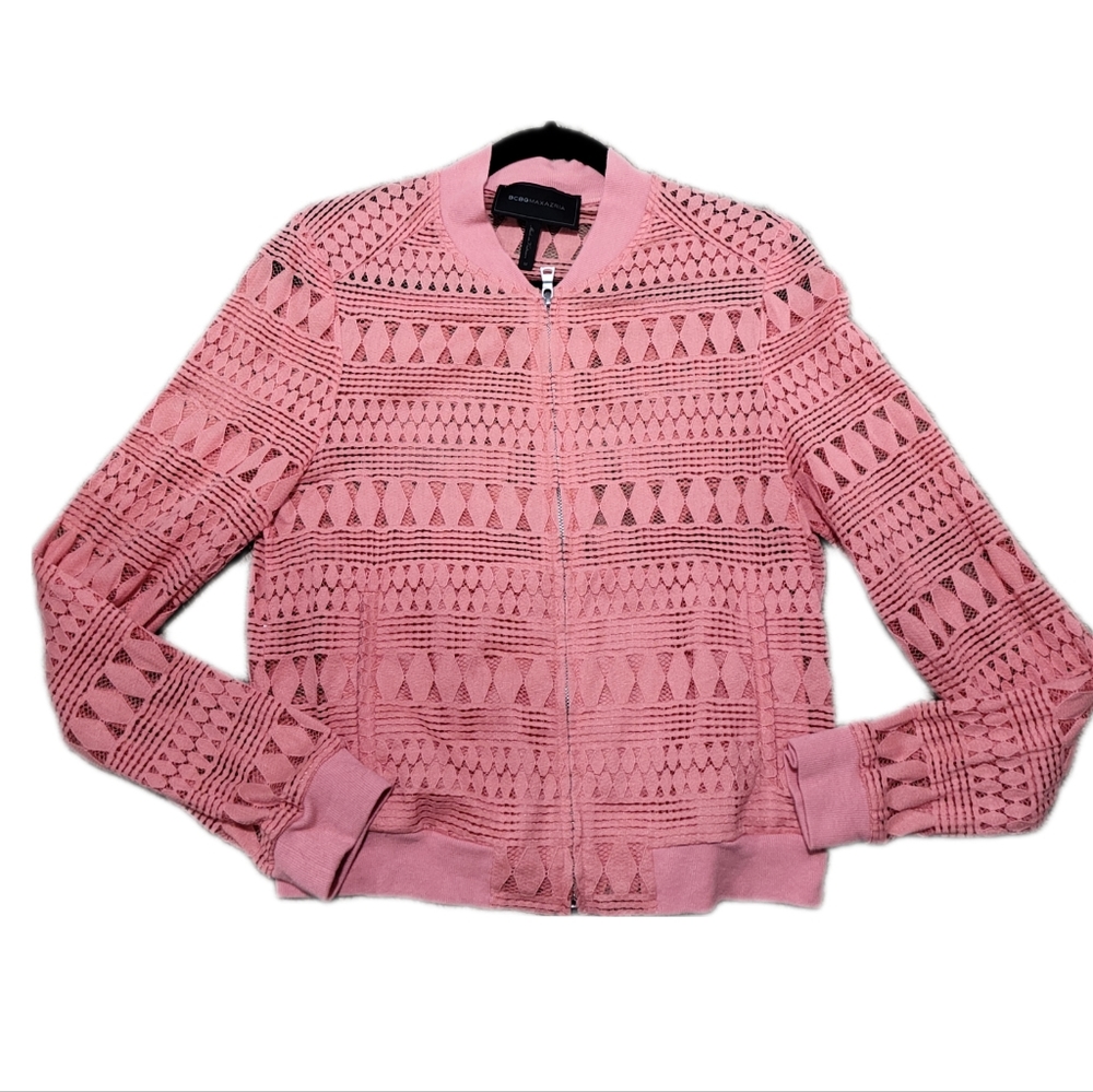BCBG Lace Salmon Pink Jacket